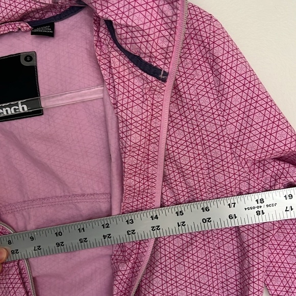 Bench Logo windbreaker hidden hood zip pink women small - Picture 7 of 9